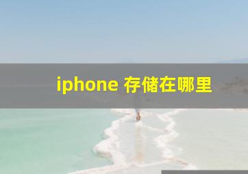 iphone 存储在哪里